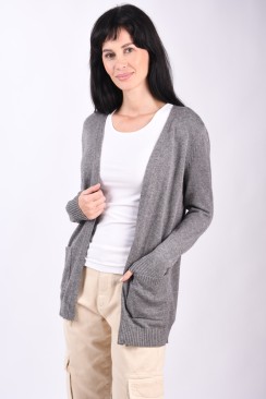 Cardigan Dama Only Onllesly Open Dark Grey Melange